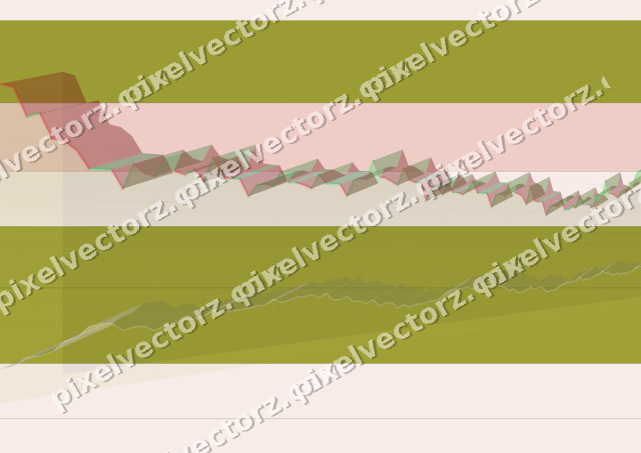 Glowing neon chart background in yellow and red