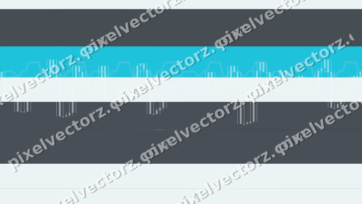 Glowing neon chart background in teal and pale cyan
