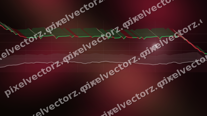 Glowing neon chart background in pink and red