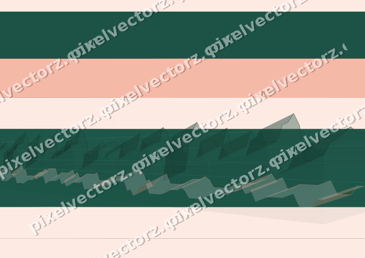 Glowing neon chart background in green and orange