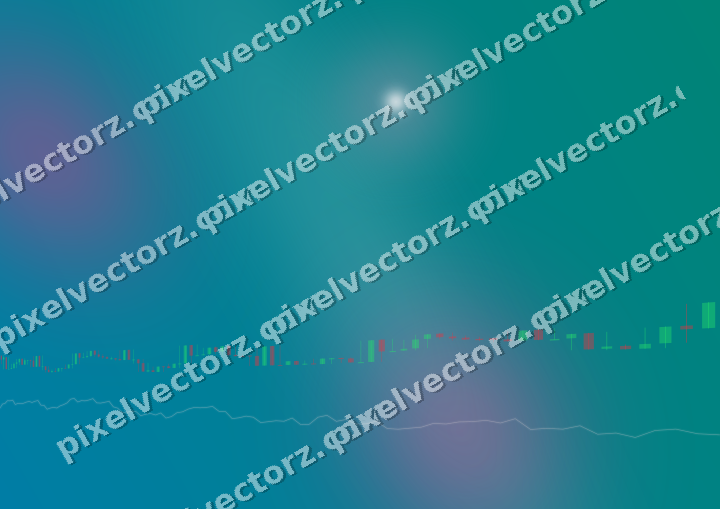 Glowing neon chart background in pink and orange