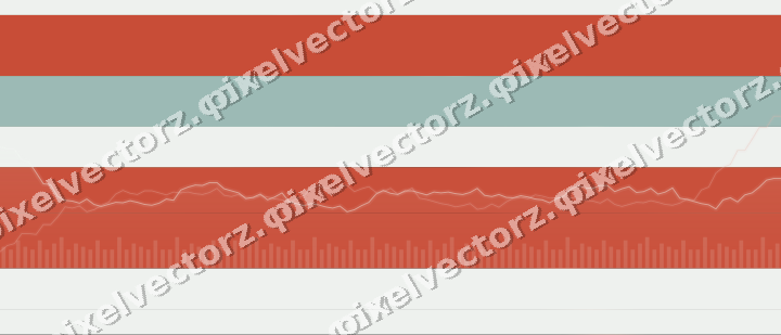 Glowing neon chart background in red and orange