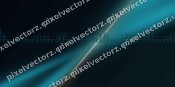 Glowing neon chart background in teal and orange