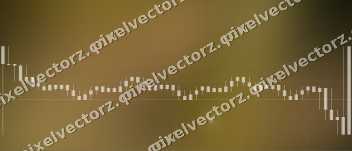 Glowing neon chart background in amber and orange