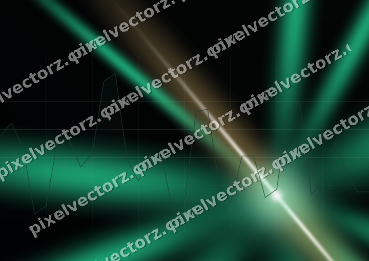 Glowing neon chart background in green and red