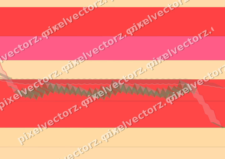 Glowing neon chart background in red and orange