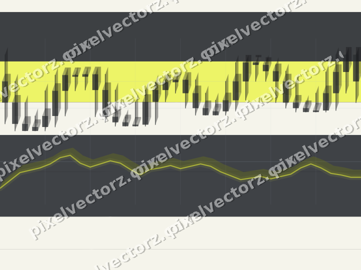 Glowing neon chart background in yellow and grey
