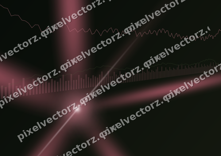 Glowing neon chart background in pink and lime