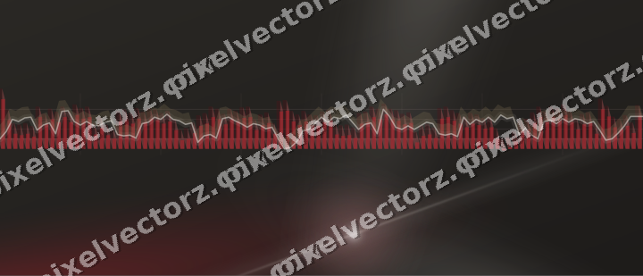 Glowing neon chart background in red and pale amber