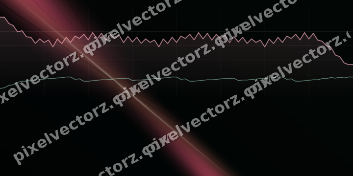Glowing neon chart background in pink and amber
