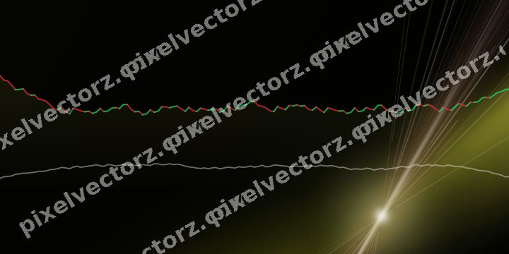 Glowing neon chart background in yellow and red