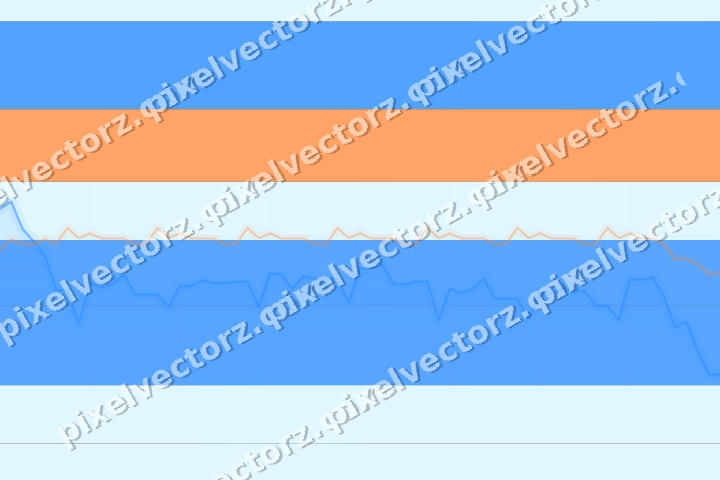 Glowing neon chart background in blue and red