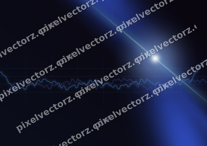 Glowing neon chart background in blue and cyan