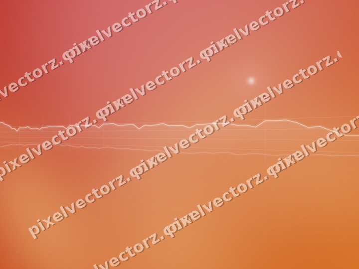 Glowing neon chart background in red and orange