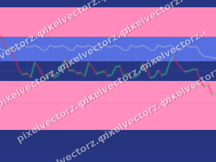 Glowing neon chart background in pink and blue
