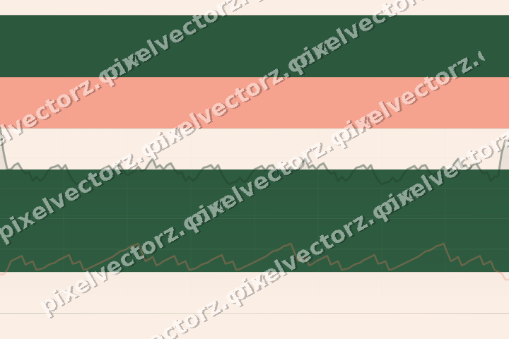 Glowing neon chart background in green and red