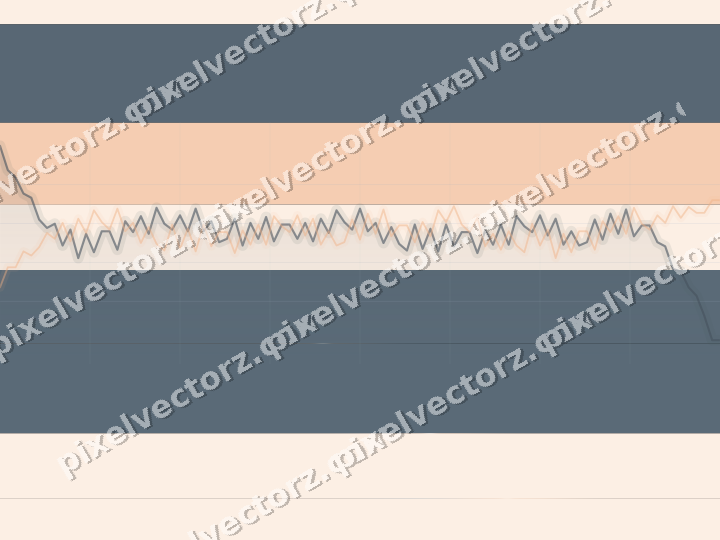 Glowing neon chart background in blue and orange