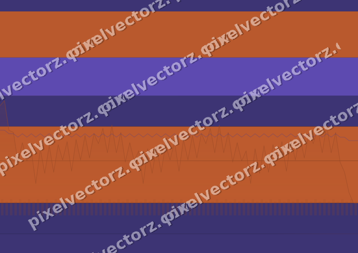 Glowing neon chart background in orange and blue