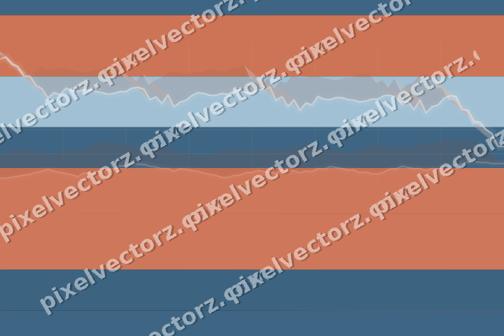 Glowing neon chart background in orange and cyan