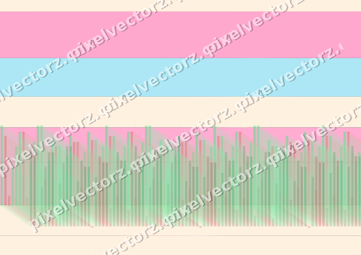 Glowing neon chart background in pink and cyan