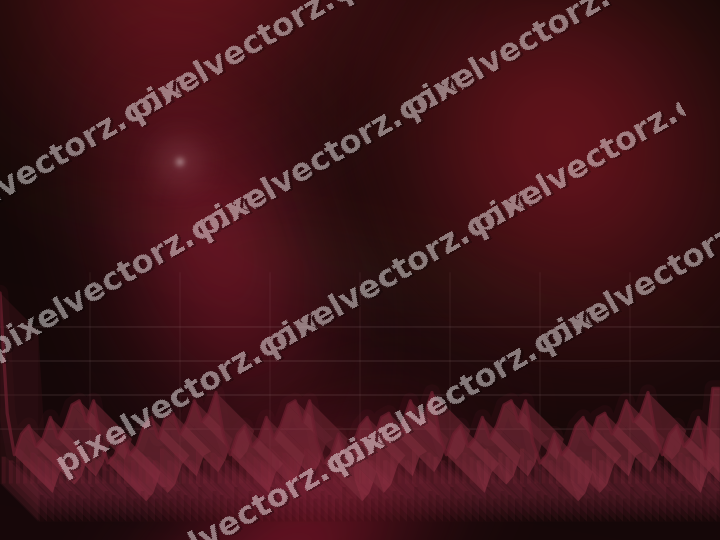 Glowing neon chart background in pink and red