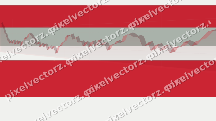 Glowing neon chart background in red and green