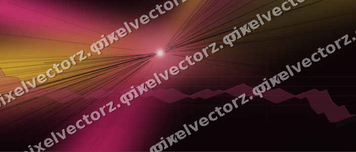 Glowing neon chart background in pink and yellow