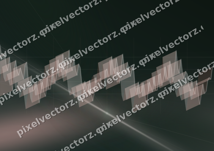 Glowing neon chart background in dark green and red