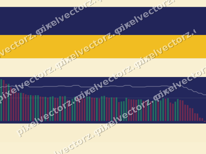 Soft pastel chart background in dark blue and amber