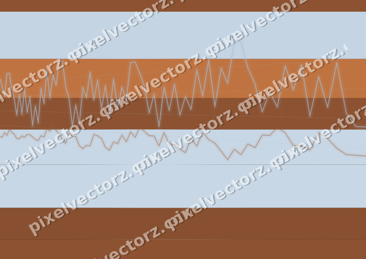 Glowing neon chart background in blue and orange