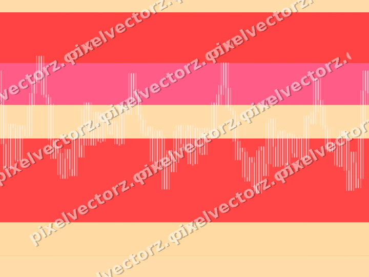Glowing neon chart background in red and orange