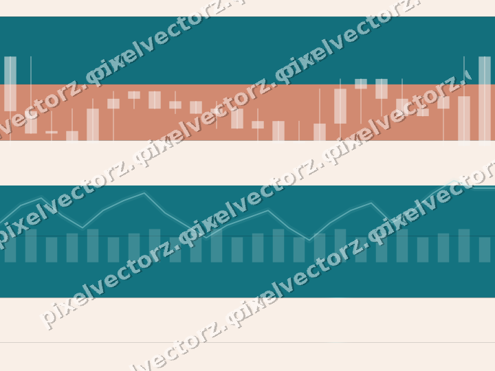 Glowing neon chart background in teal and orange