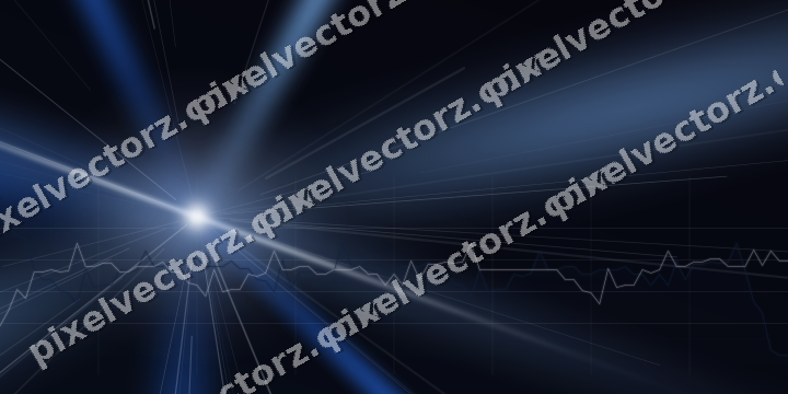 Glowing neon chart background in blue