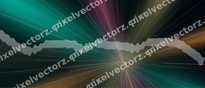 Glowing neon chart background in pink and orange