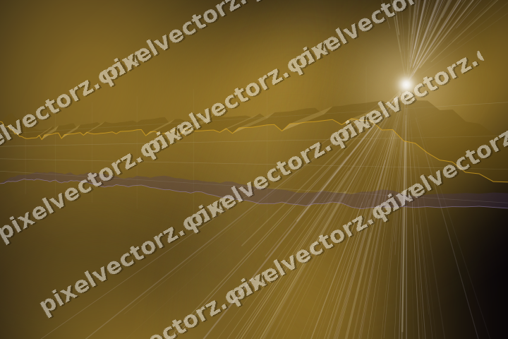 Glowing neon chart background in amber and purple