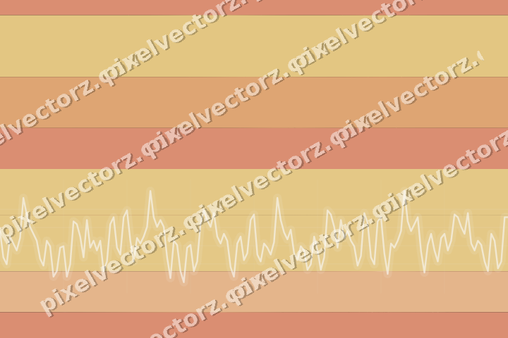 Glowing neon chart background in orange and amber