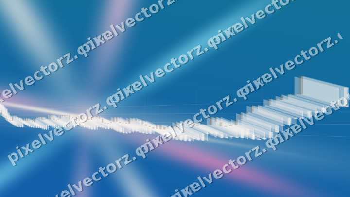 Glowing neon chart background in pink and cyan