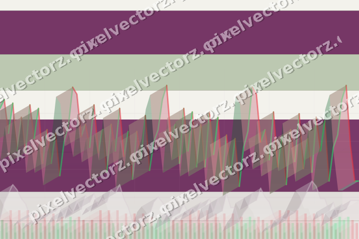 Glowing neon chart background in magenta and lime