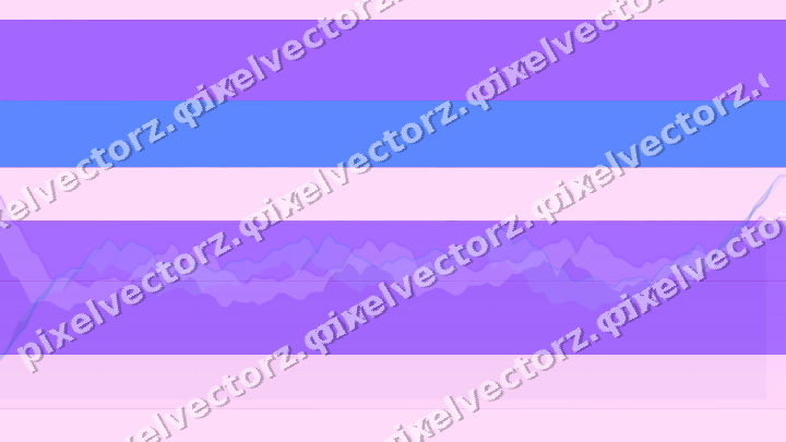Glowing neon chart background in purple and blue