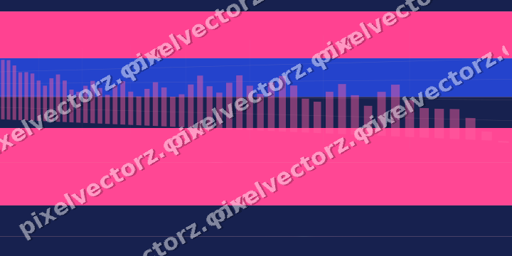 Soft pastel chart background in pink and blue