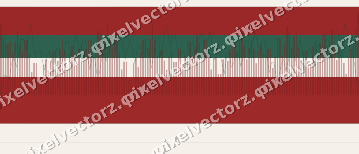 Glowing neon chart background in dark red and dark green