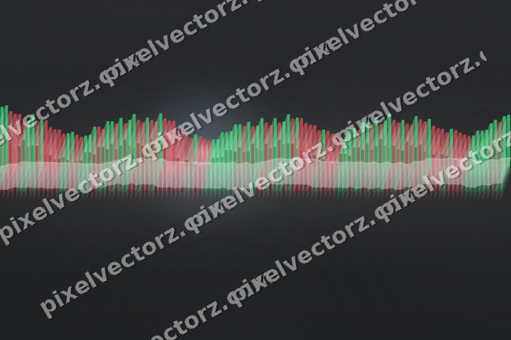 Glowing neon chart background in yellow and grey
