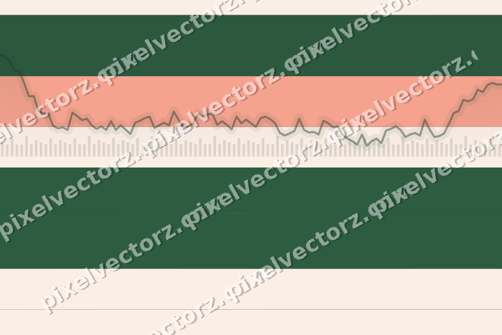 Glowing neon chart background in dark green and red