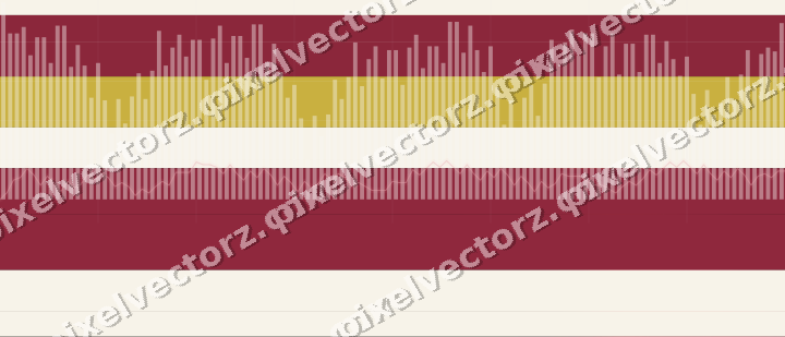 Glowing neon chart background in pink and red