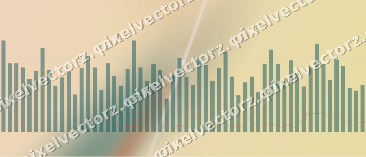 Soft pastel chart background in dark teal and orange