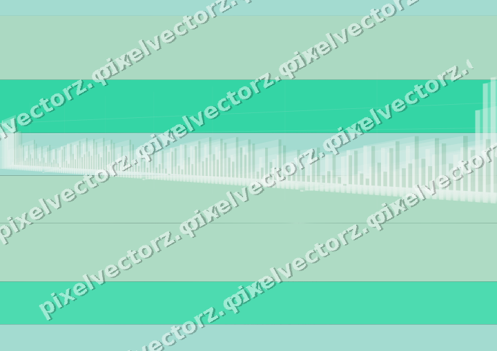 Glowing neon chart background in green and teal
