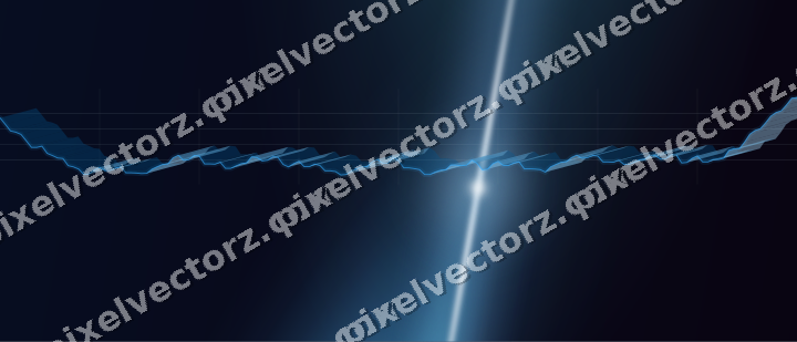 Glowing neon chart background in cyan and blue