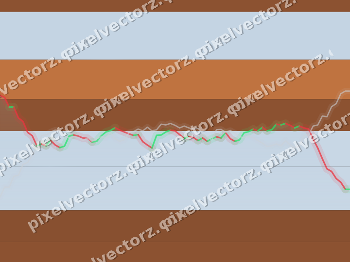 Glowing neon chart background in blue and orange