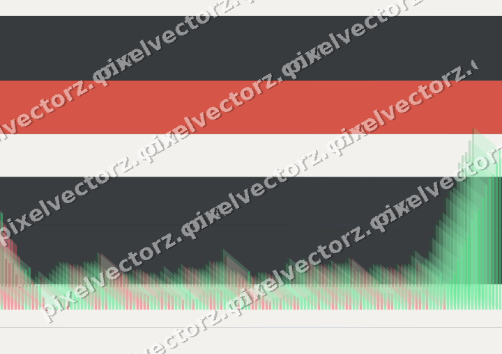 Glowing neon chart background in blue and red