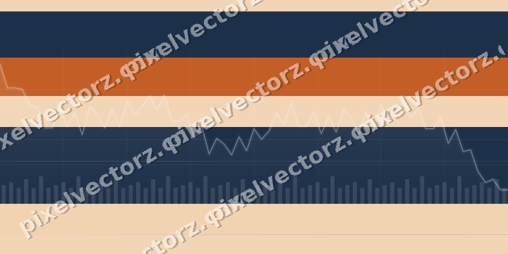 Soft pastel chart background in dark blue and orange